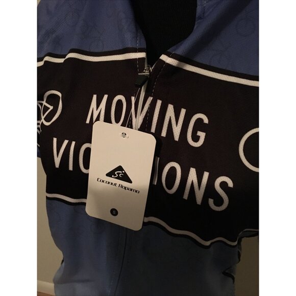 Coconut Ropamo Multicolor "Moving Violations" Cycle Jersey Top, Size Small NWT - Picture 3 of 5